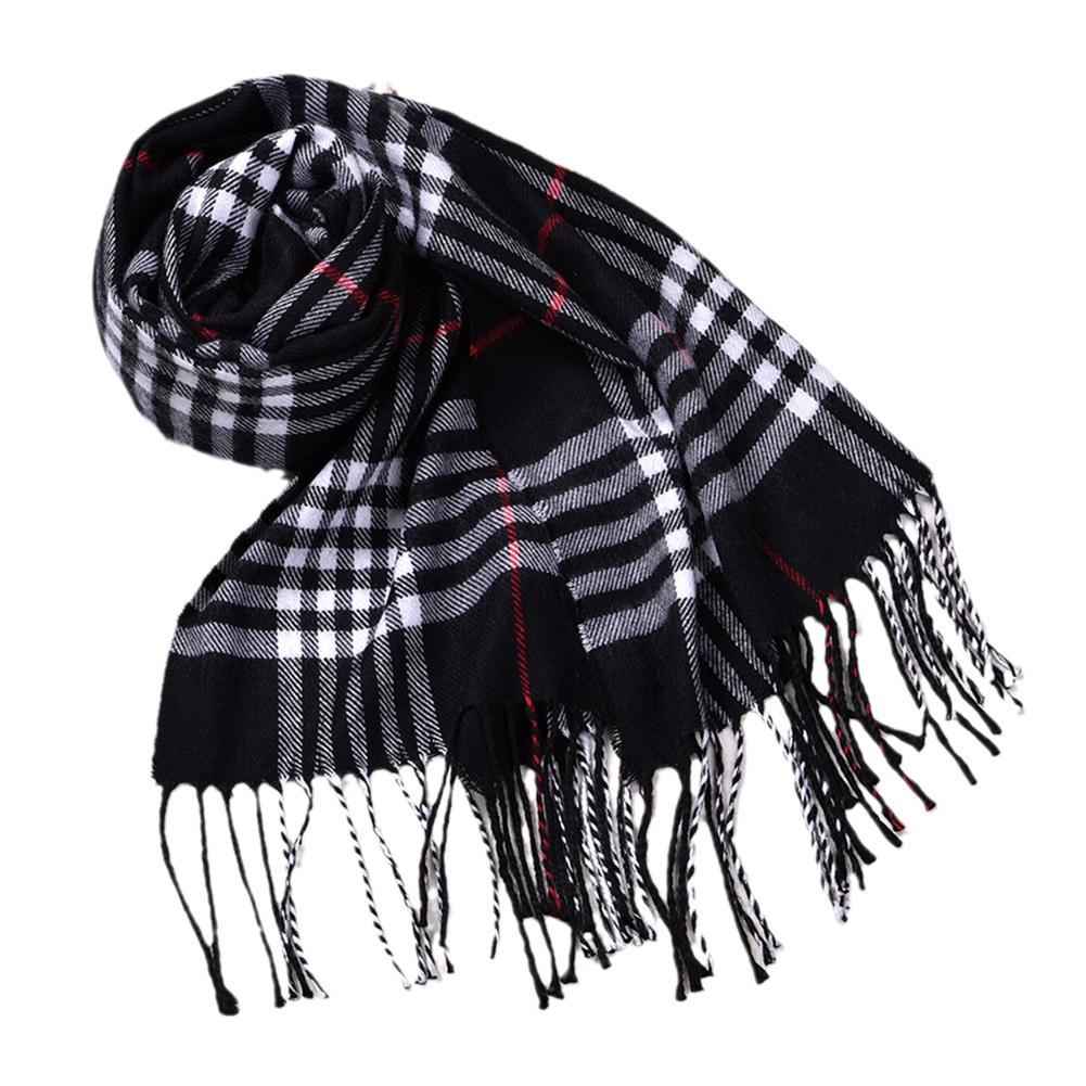 Muffler Men Wool - British Style Winter Scarves Faux Cashmere