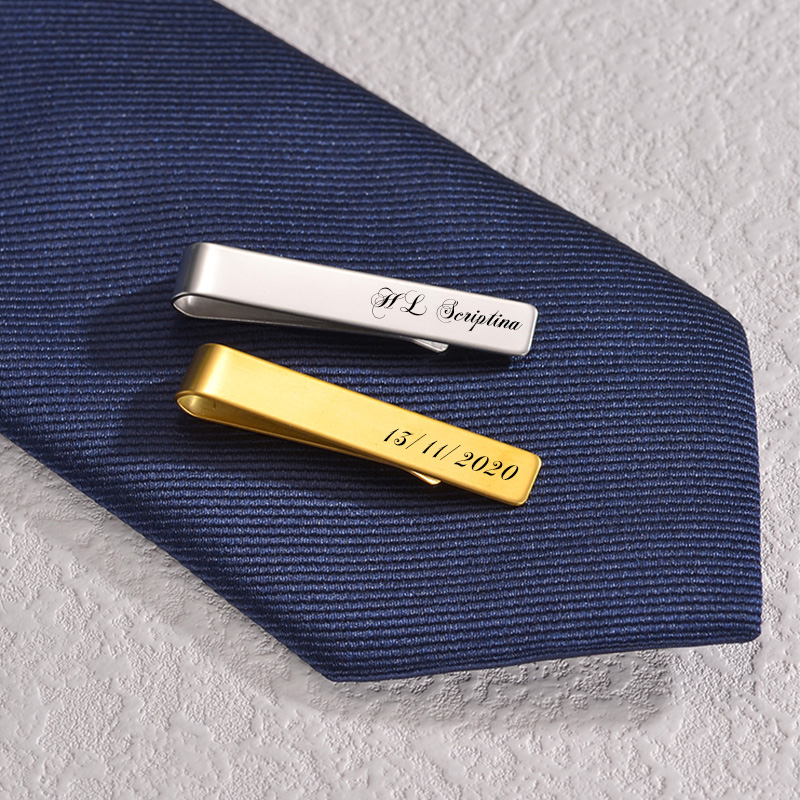 Stainless Steel Engraved Name  - Tie Bar Set Gift review and price