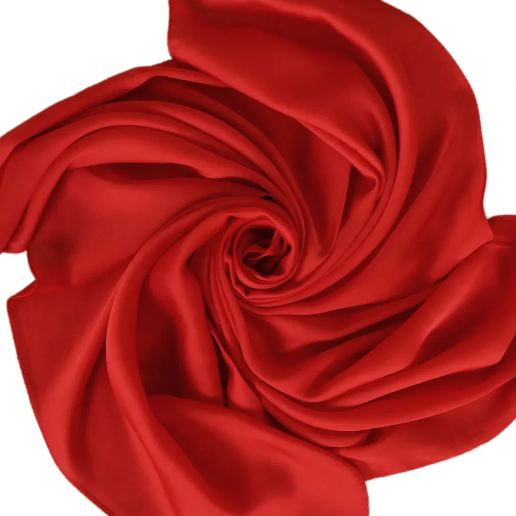Satin Scarf Women 70cm Solid C - Ascot Neck Scarf review and price