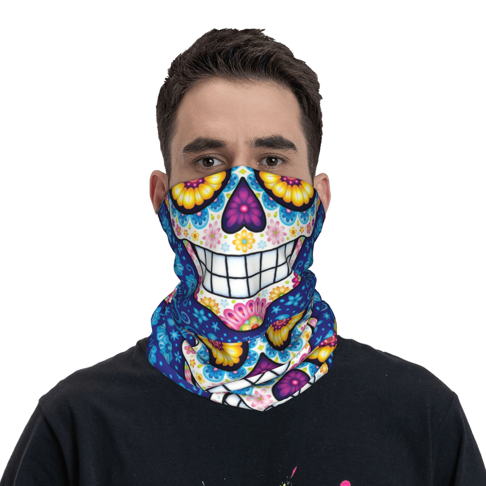 Custom Day Of The Dead Sugar S - Neck Warmer Tube review and price