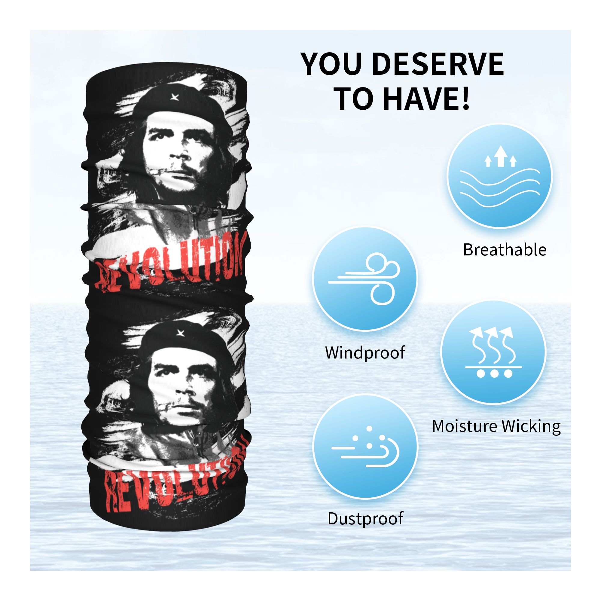 Custom Che Guevara Revolution  - Neck Warmer Tube review and price
