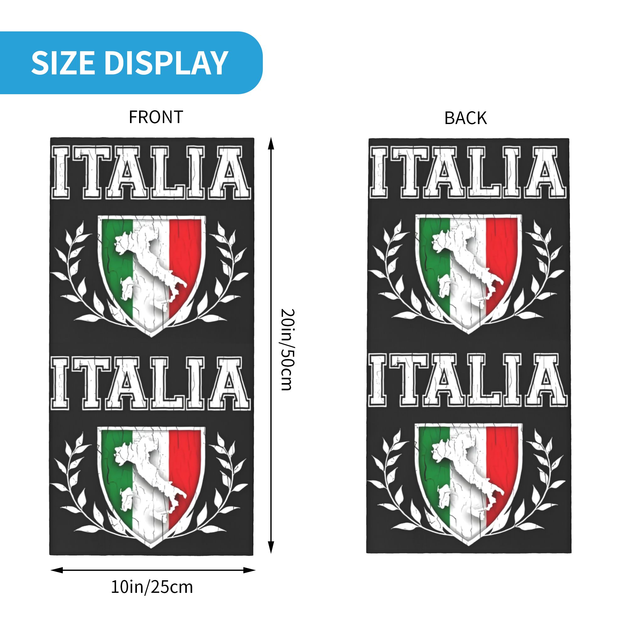 Custom Italy Flag Bandana Neck - Neck Warmer Tube review and price