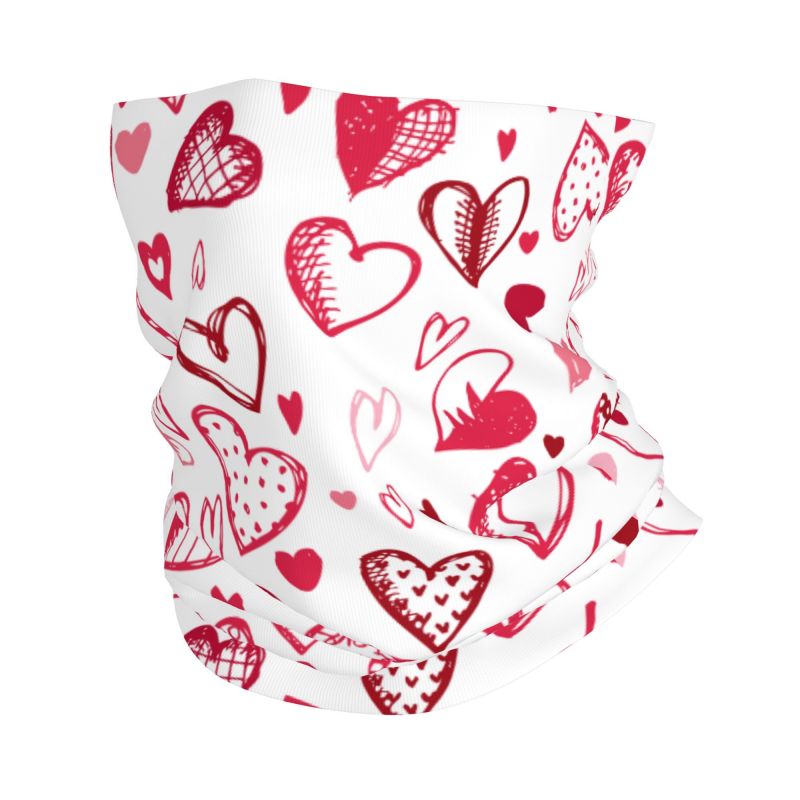 Pink Red Love Hearts Bandana N - Neck Warmer Tube review and price