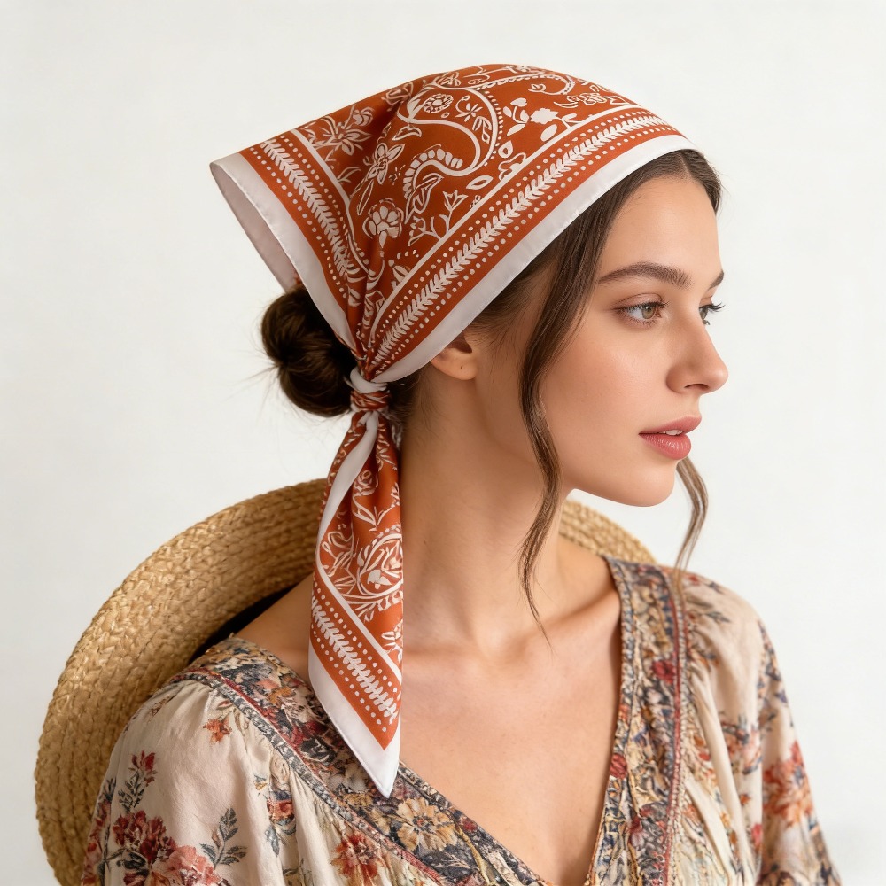 1Pc cashew print fashion silk  - Silk Neck Scarf review and price