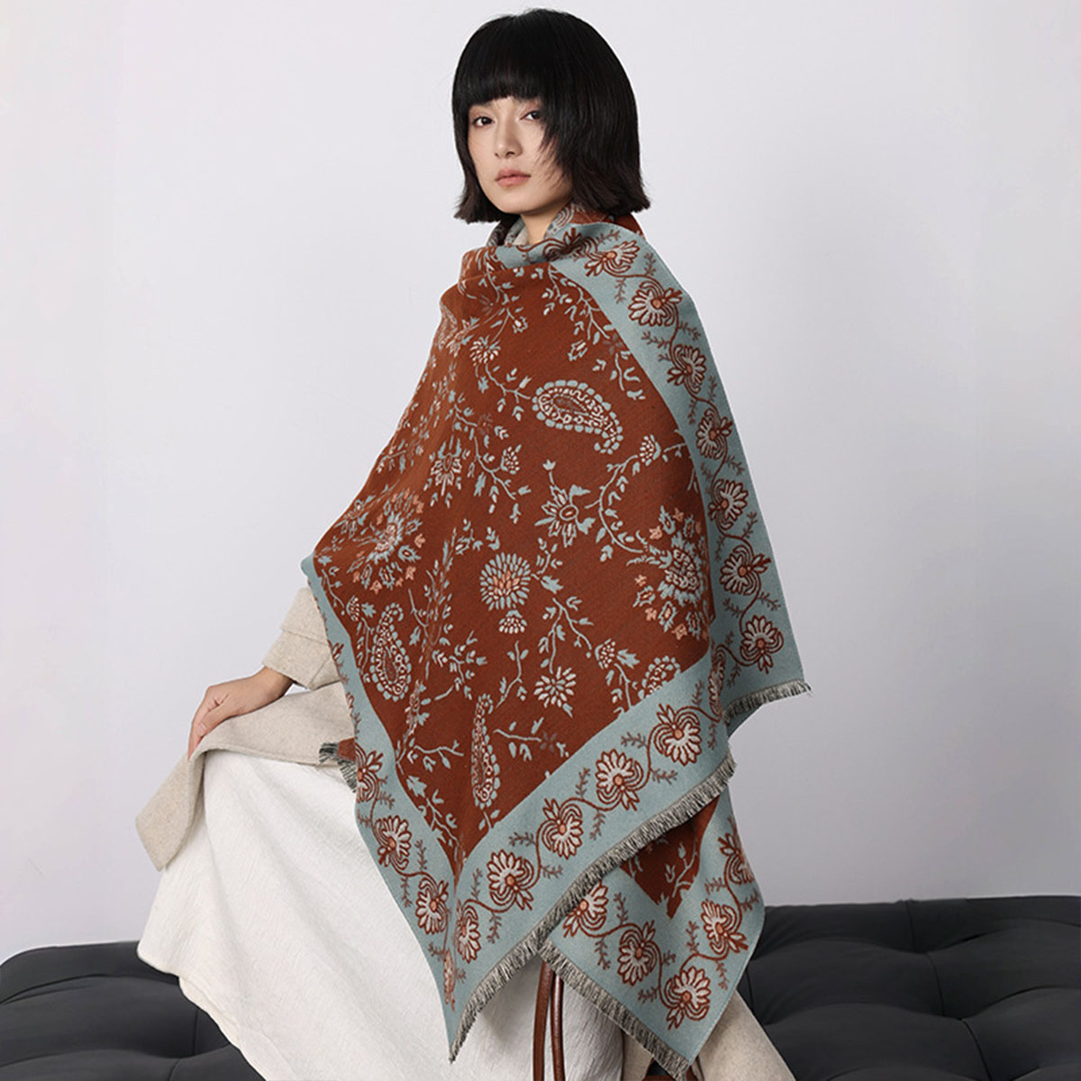 Luxury Winter Imitation Cashme - Woven Scarf Blanket review and price