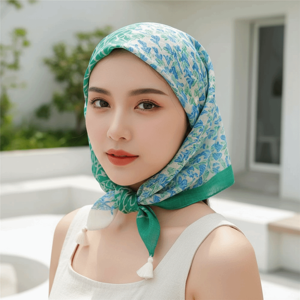 Neck Wrap Cotton-Linen Square  - Bandana Cotton review and price