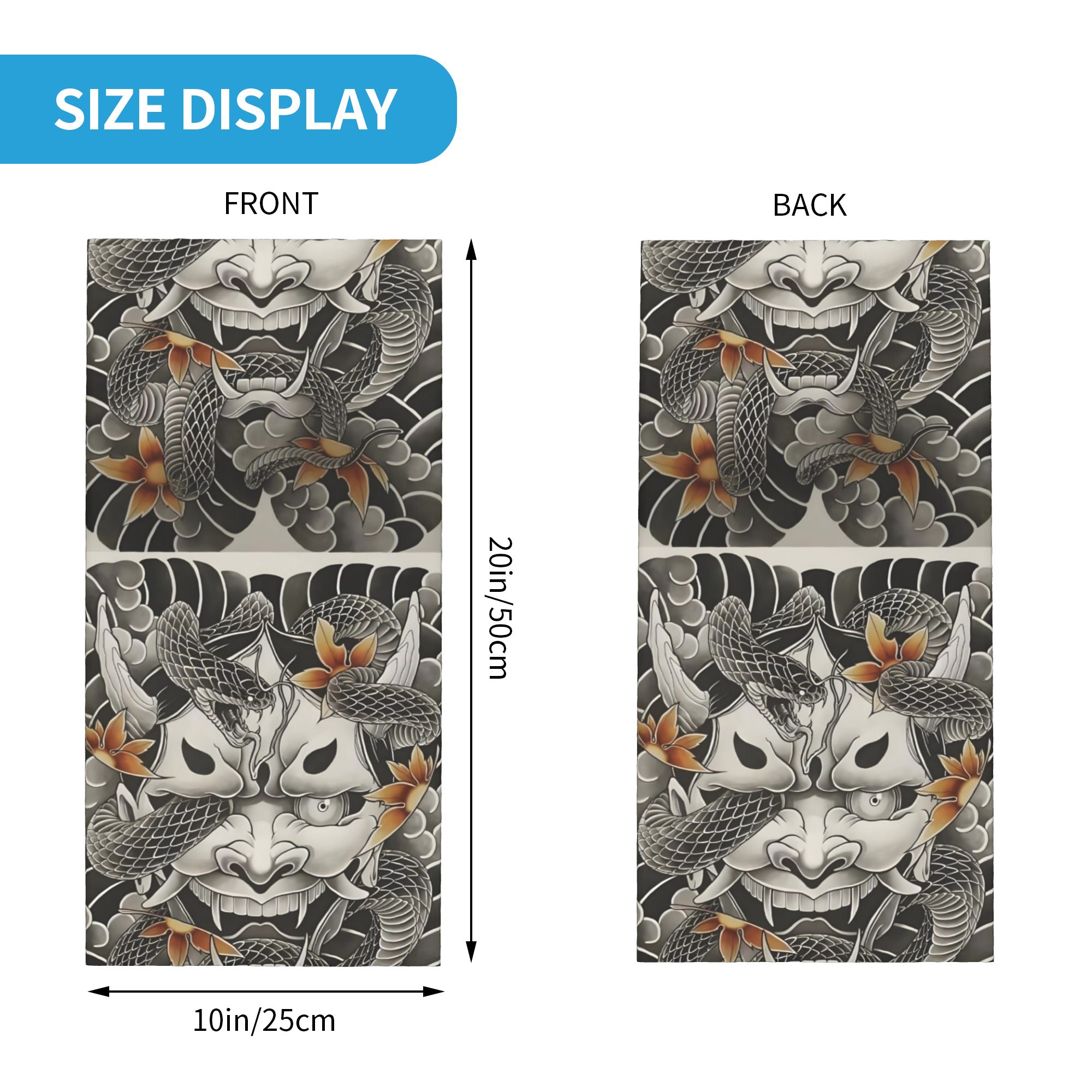 Custom Samurai Oni Demon Banda - Neck Warmer Tube review and price