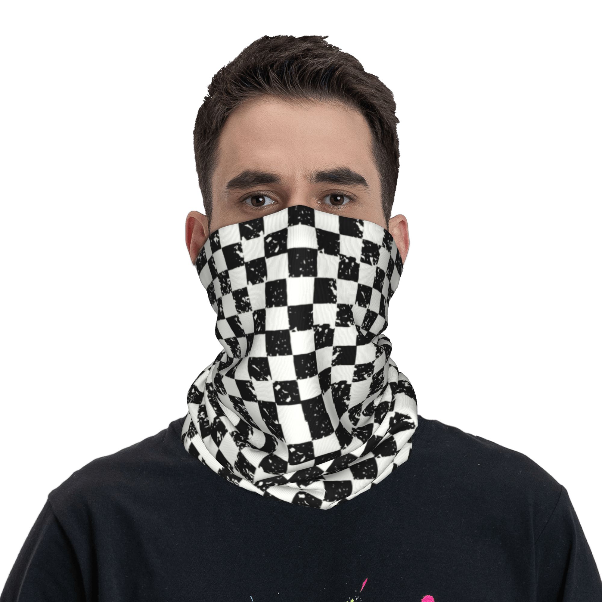 Custom Retro Checkered Flag Wi - Neck Warmer Tube review and price