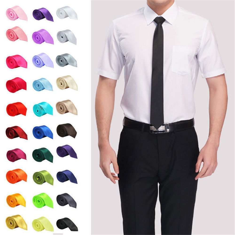 Slim Skinny Solid Neck Necktie - Skinny Tie Men review and price