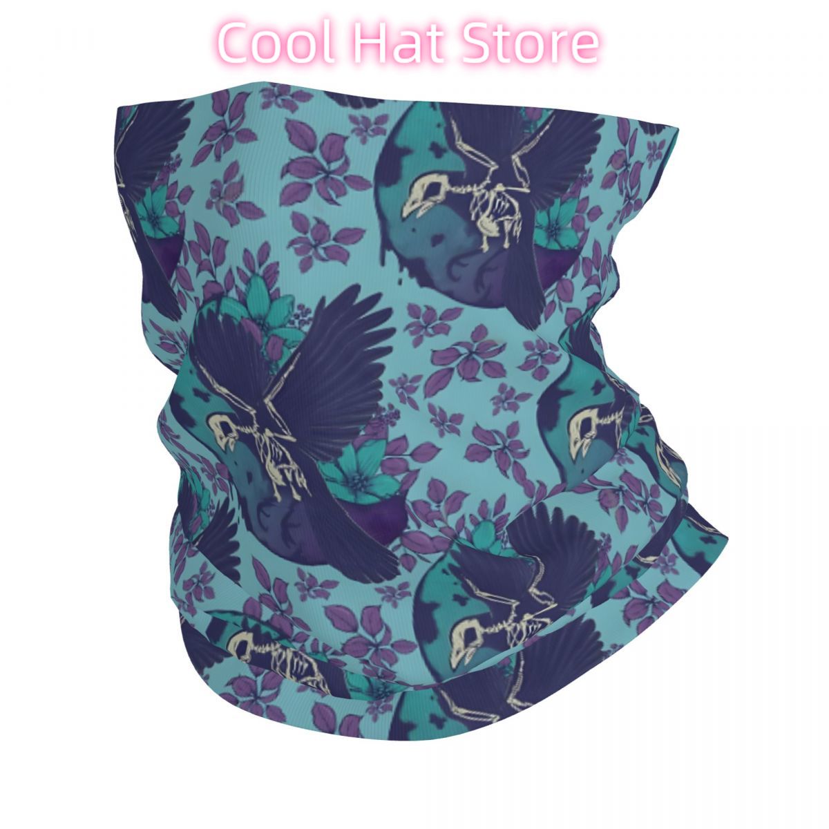 Raven Skeleton And Moon Headba - Neck Warmer Tube review and price