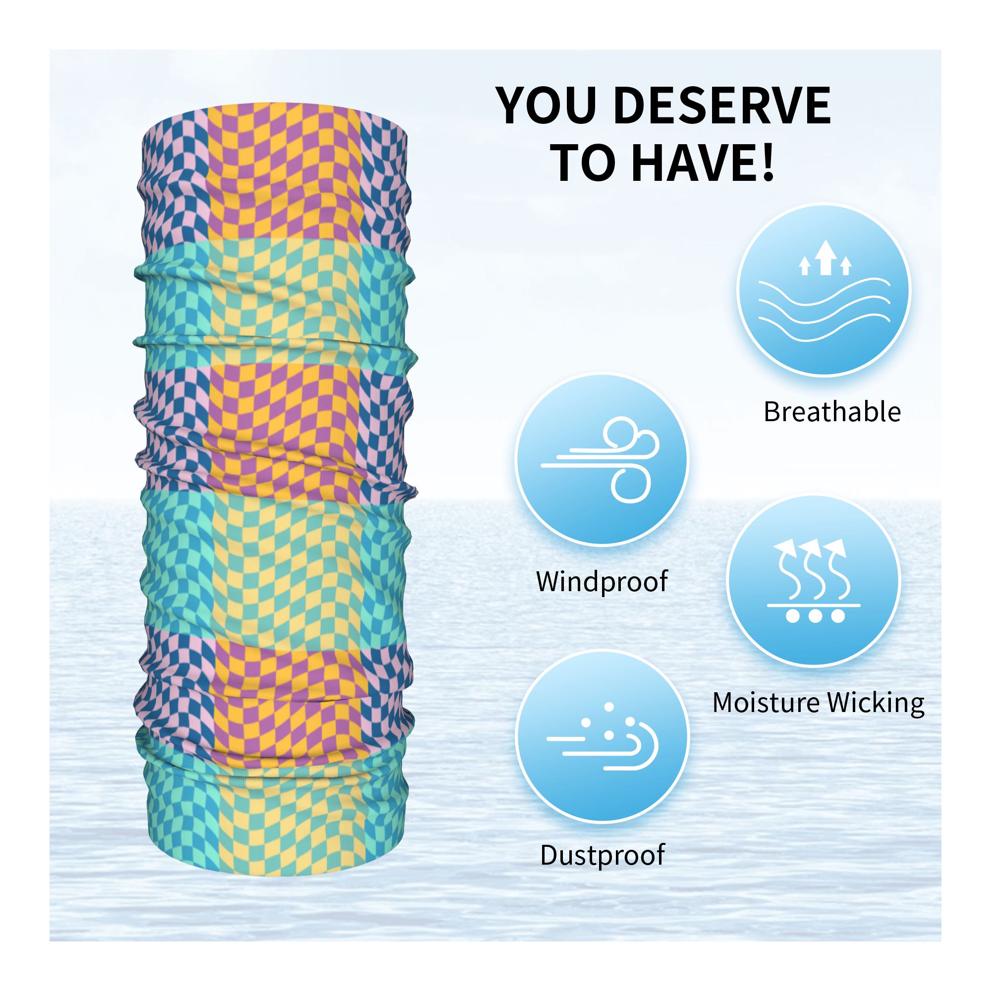 Custom Colored Checkered Banda - Neck Warmer Tube review and price
