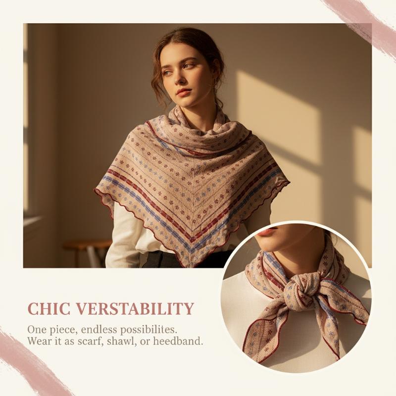Cotton Linen Triangle Scarf Ca - Bandana Cotton review and price