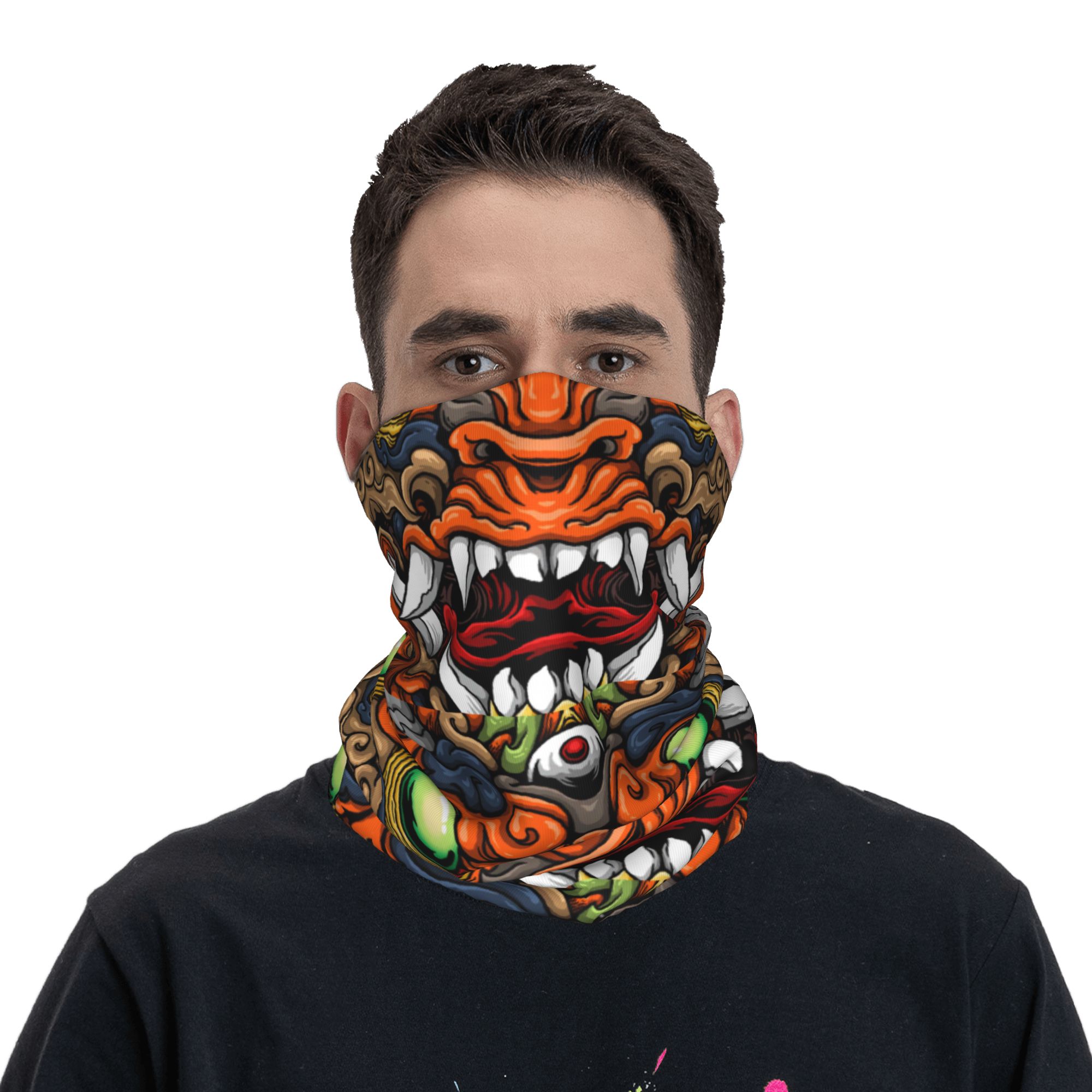Custom Samurai Demon Oni Winte - Neck Warmer Tube review and price